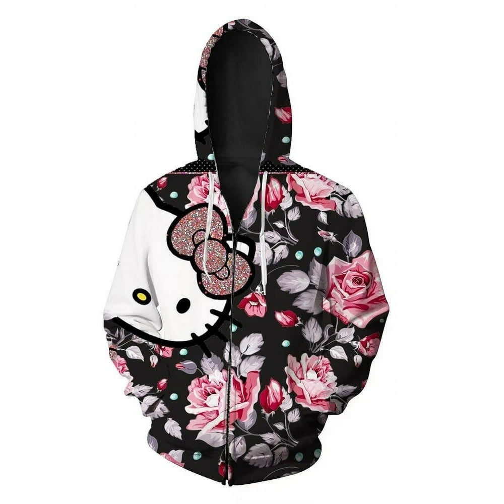Hello Kitty 2023 Clothing Yellow Hoodie College Zip Hello Kitty 2023 Clothing Yellow Hoodie College Zip
