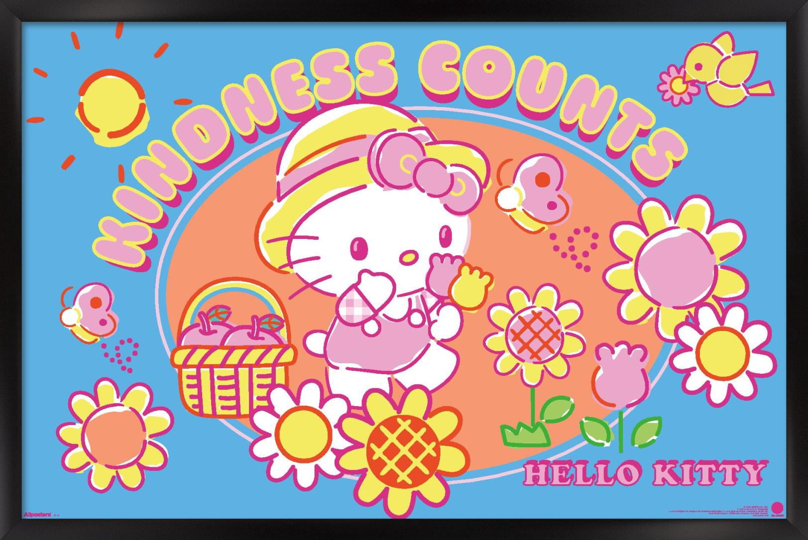 Hello Kitty: 2024 Garden Doodle - Kindness Counts Flowers Wall