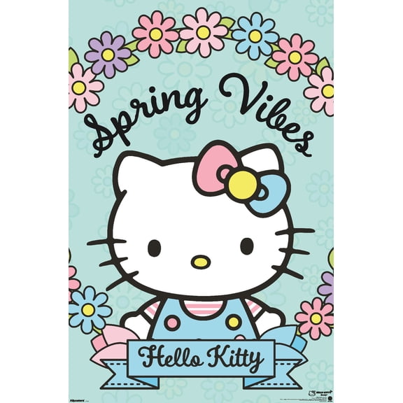 Hello Kitty: 2024 Spring Bloom - Spring Vibes Wall Poster, 14.725" x 22.375"
