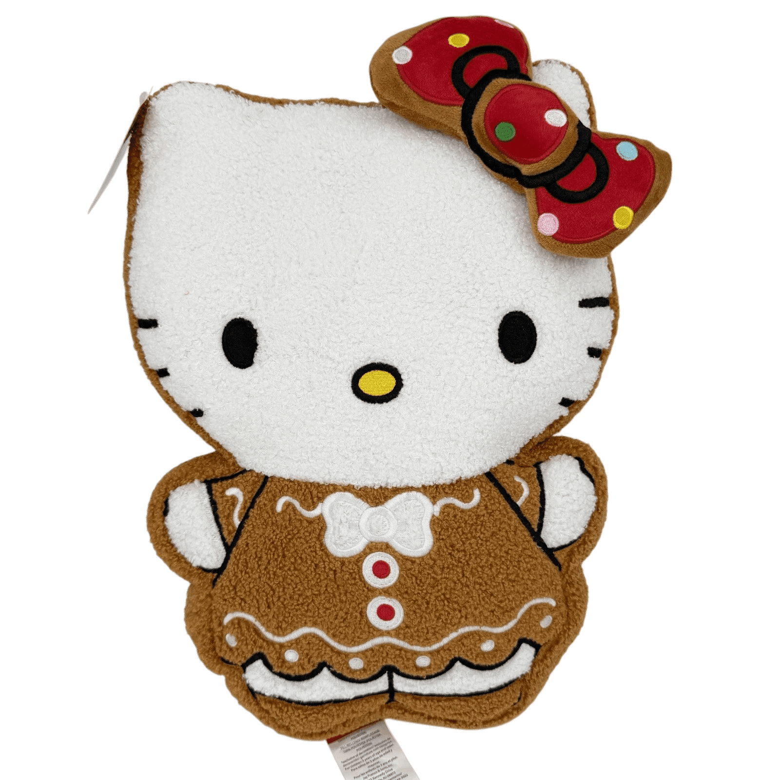 Hello Kitty 2025 Gingerbread Sherpa Plush Pillow, 15" Holiday Edition