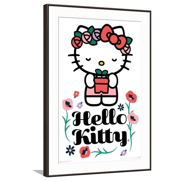 Hello Kitty: 21 Spring Cleaning - Kitty With Plant Canvas Wall Poster, 22.375" x 34"