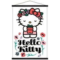 Hello Kitty: 21 Spring Cleaning - Kitty With Plant Wall Poster with Magnetic Frame, 22.375" x 34"