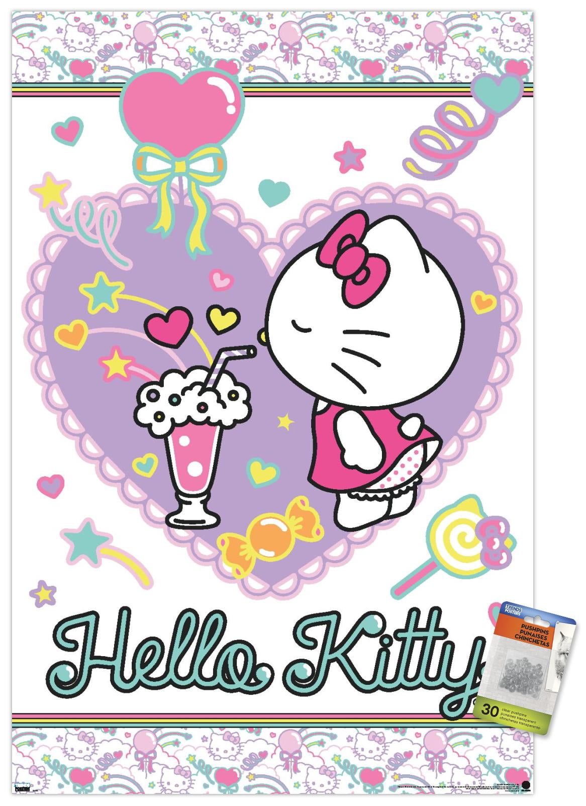 Hello Kitty: 21 Sugar Rush – Heart Wall Poster with Pushpins