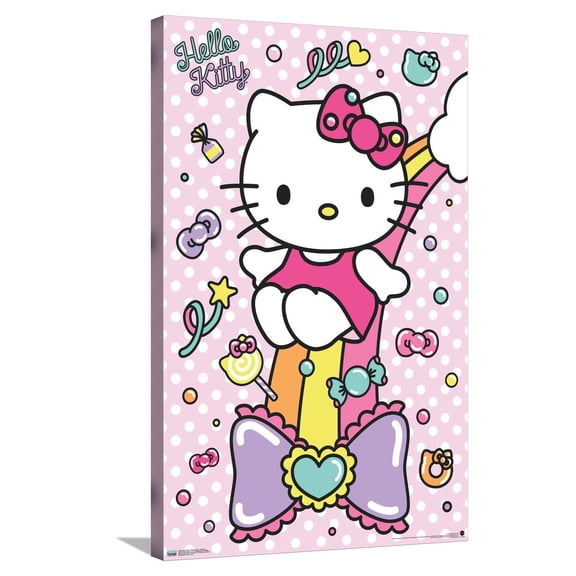 Hello Kitty: 21 Sugar Rush - Rainbow Canvas Wall Poster, 22.375" x 34"
