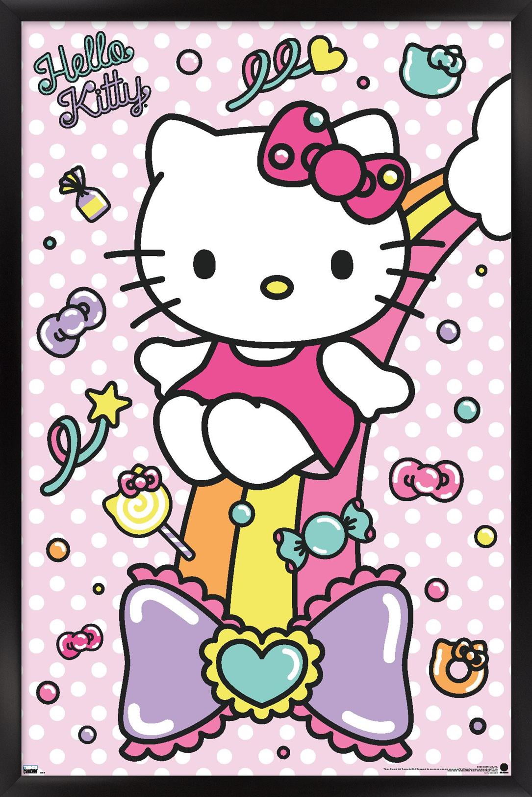 Hello Kitty: 21 Sugar Rush - Rainbow Wall Poster with Push Pins