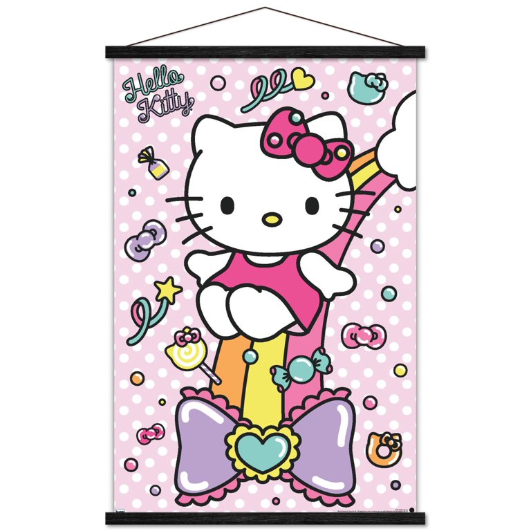 Hello Kitty: 21 Sugar Rush - Rainbow Wall Poster with Magnetic