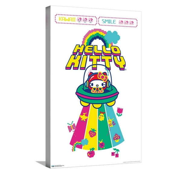 Hello Kitty: 22 Kawaii Arcade - Alien Canvas Wall Poster, 14.725" x 22.375"