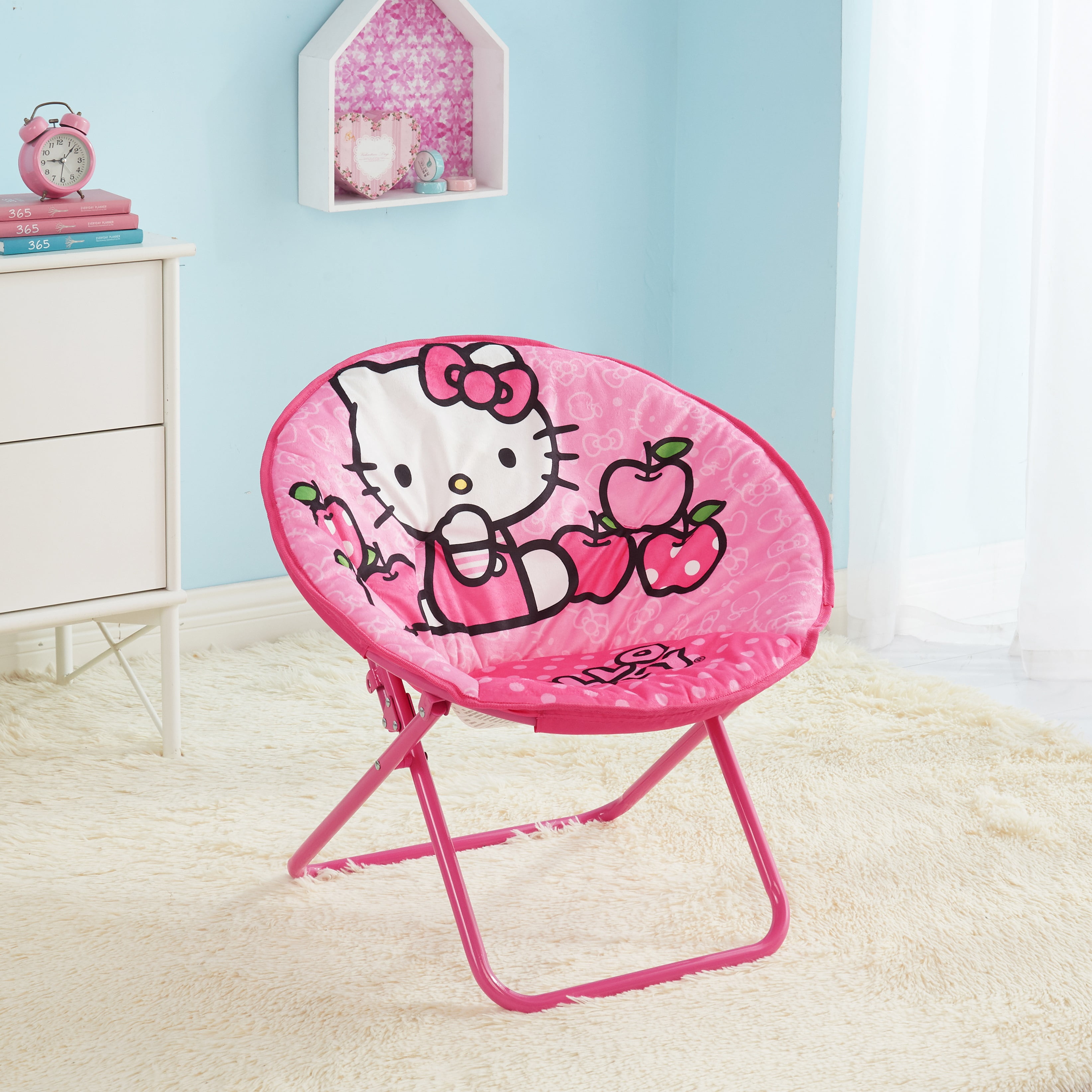 Hello Kitty 23 Inch Kids Pink Folding Saucer Chair - Walmart