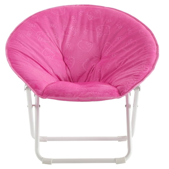 Hello Kitty, 23" Kids' License Embossed Saucer Chair , Hot Pink
