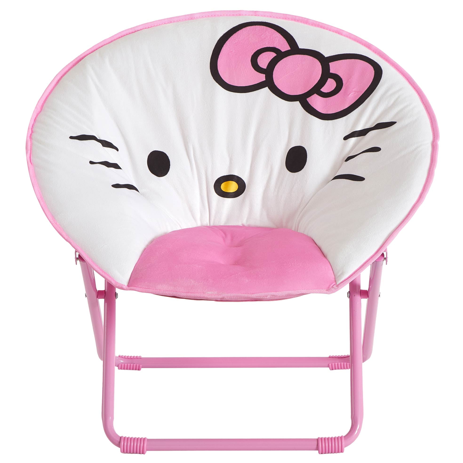 Hello Kitty , 23" Kids' Saucer Chair, White/Pink
