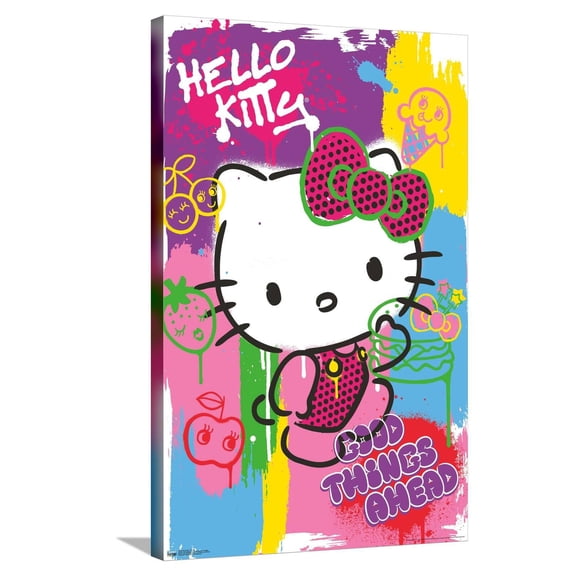 Hello Kitty: 23 Pop Art Canvas Wall Poster, 22.375" x 34"