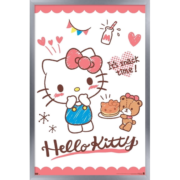 Hello Kitty: 25 Snack Time - Kitty Pancakes Wall Poster, 14.725" x 22.375" Framed