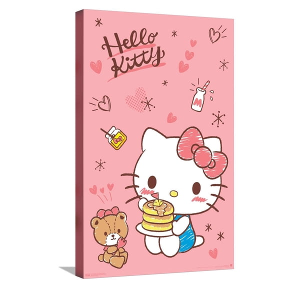 Hello Kitty: 25 Snack Time - Pancakes Canvas Wall Poster, 14.725" x 22.375"