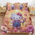 thumbnail image 1 of Hello Kitty 3-Piece Comforter Set for Bedroom, Hello Kitty Bedding Set for Kids Adults, Soft Microfiber Duvet Cover Set with Zipper Closure, 1 Duvet Cover + 2 Pillow Covers, 1 of 8