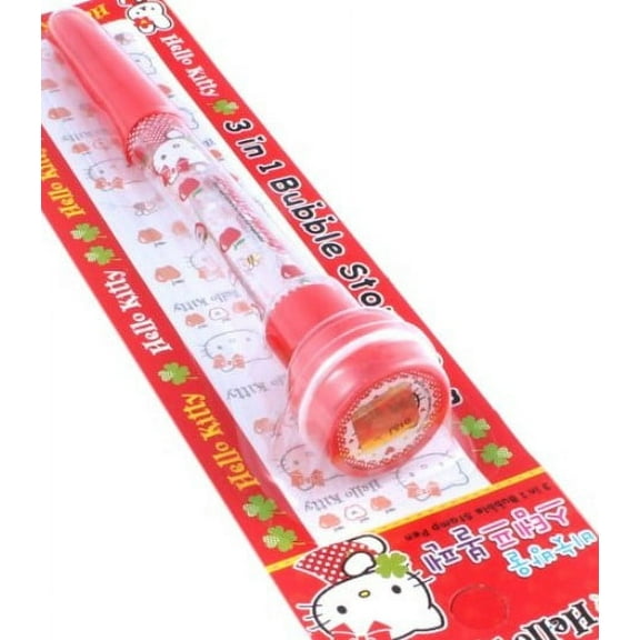 Hello Kitty 3 in 1 Bubble Stamp Pen Red