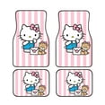 thumbnail image 1 of Hello Kitty(30) Car Floor Mats Universal SUV Front Rear Floor Foot Mats 4-Piece Full Set with Non-Slip Rubber Backing, 1 of 6