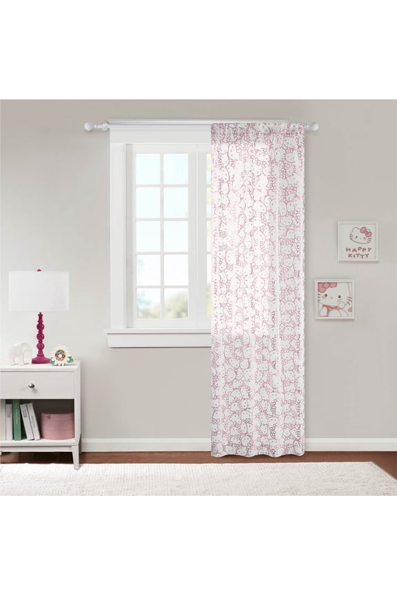 38" x 84" Metallic Sheer Curtain Panel
