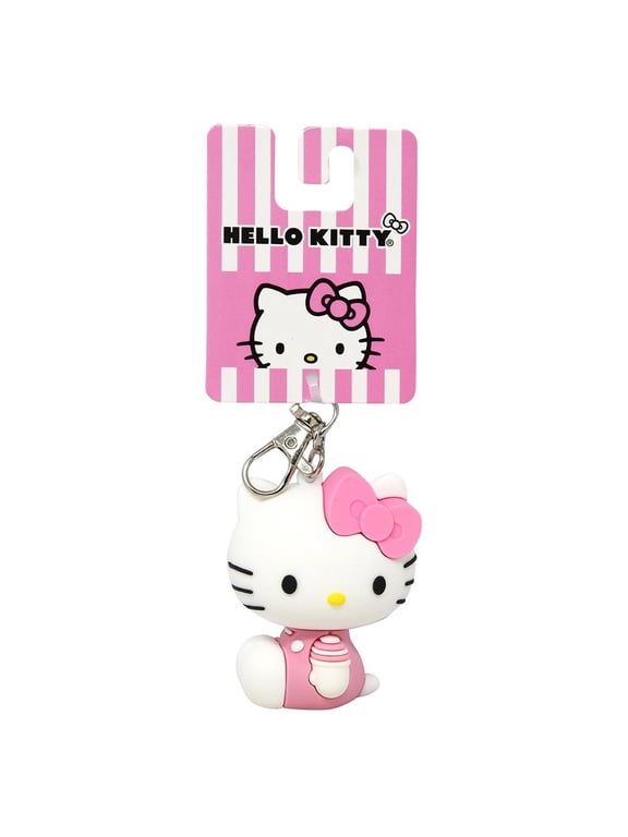3D Molded Rubber Charm with Clip, Size 2.25" x 1.5" x 6", Girls