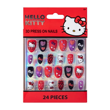 Hello Kitty 3D Press On Nails 24-Pack