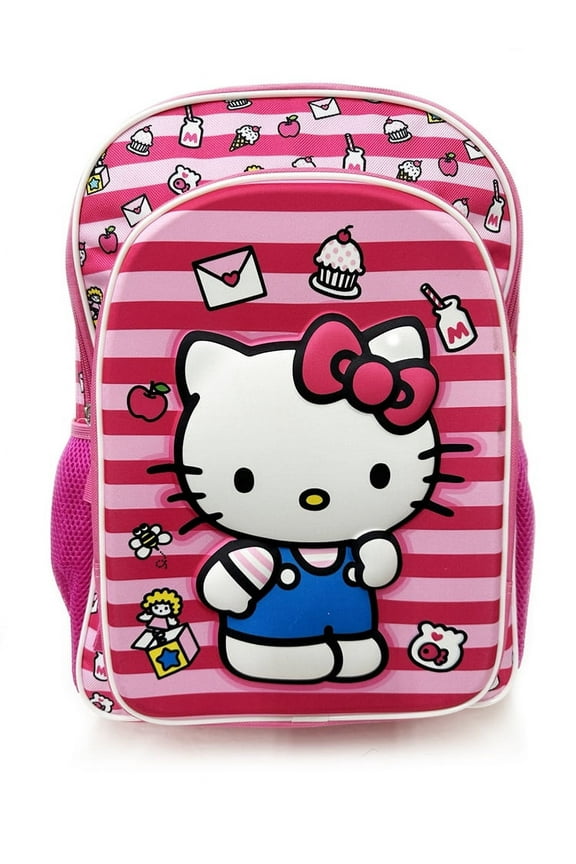 Hello Kitty 3D Stripe 16" Backpack