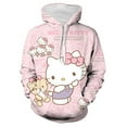 thumbnail image 1 of Hello Kitty 3D printed men's and women's couple casual hooded sweatshirts, 1 of 21
