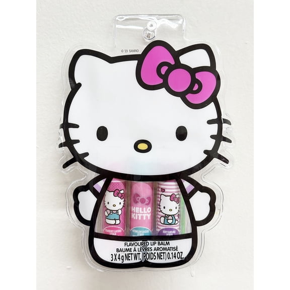 Hello Kitty 3Pc Flavoured Lip Balm