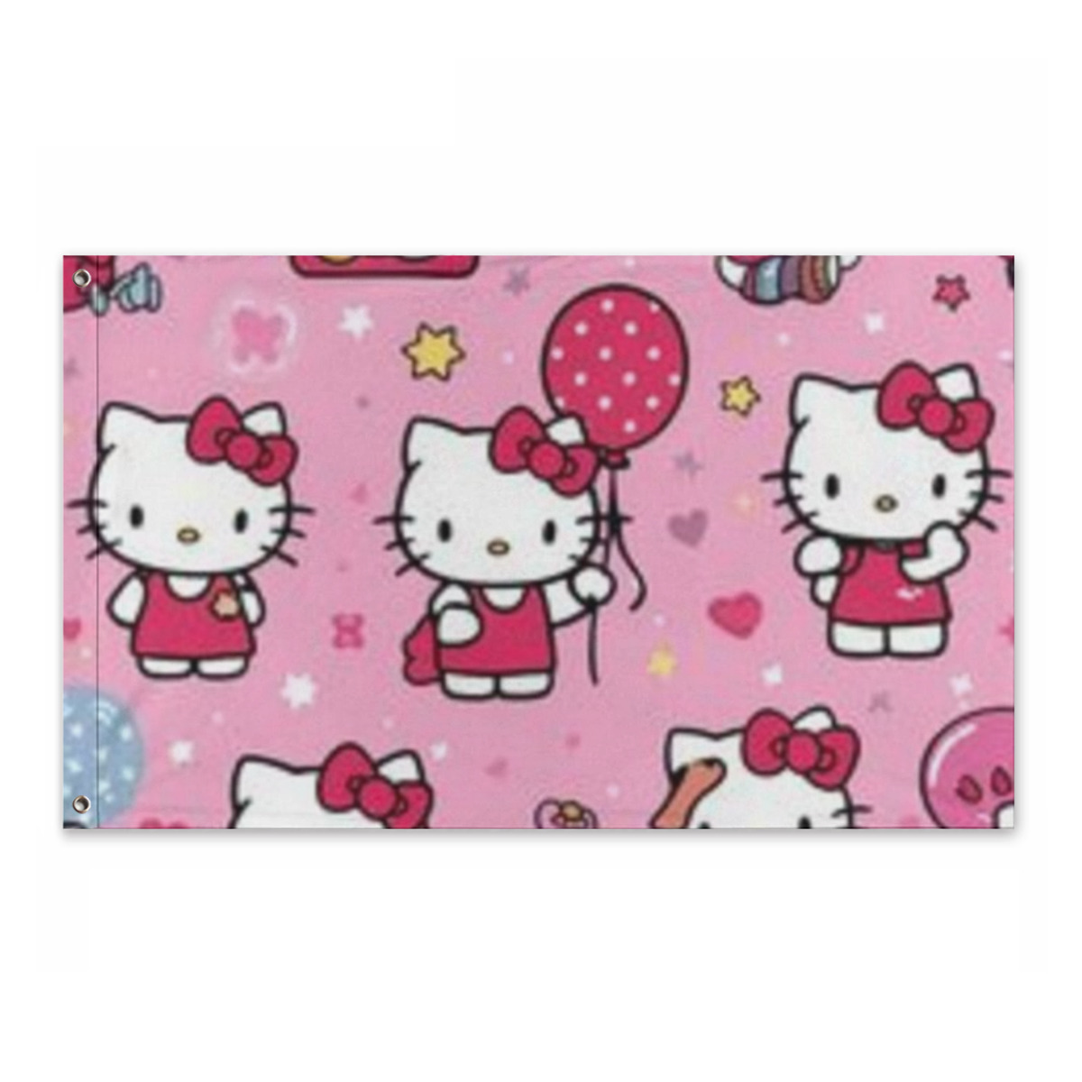 Hello Kitty Poly Flags Hello Kitty 3x5FT- Double layer Flag Multi-size Banner Indoor Outdoor ...