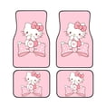thumbnail image 1 of Hello Kitty(4) Car Floor Mats Universal SUV Front Rear Floor Foot Mats 4-Piece Full Set with Non-Slip Rubber Backing, 1 of 6