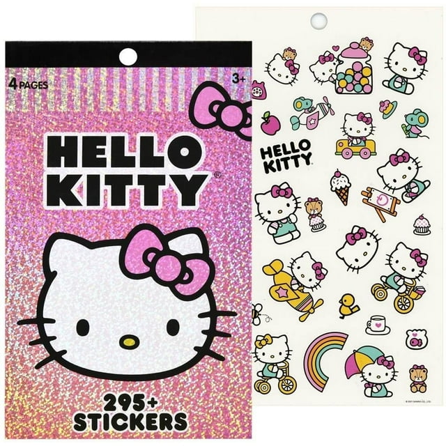 Hello Kitty 4 Sheet Foil Cover Sticker Pad with 200+ Stickers