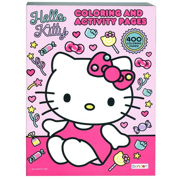 Hello Kitty 400 pg Coloring Book & Coloring Pen Set, Girls, Playset