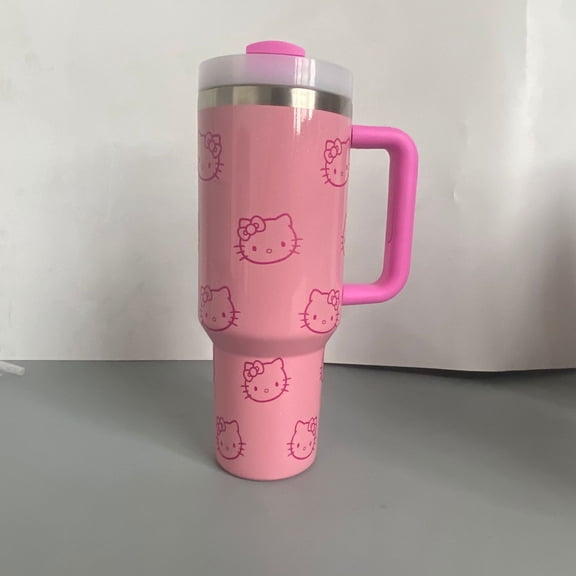 Hello Kitty 40oz Stainless Steel Cup Anime with Straw Cup