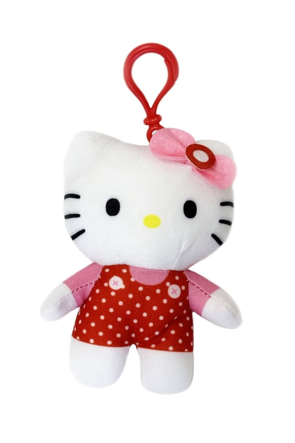 Hello Kitty 5" Red Full Body Plush Zipper Keyring
