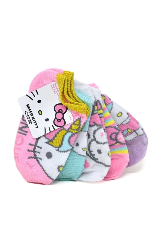 5pk No Show Ankle Socks Size 5-6..5
