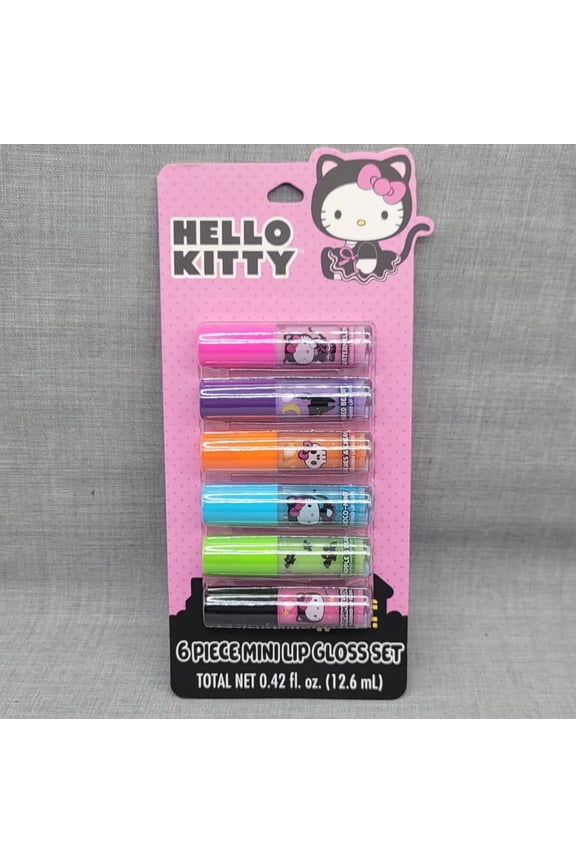 Hello Kitty 6-Piece Flavored Mini Lip Gloss Set