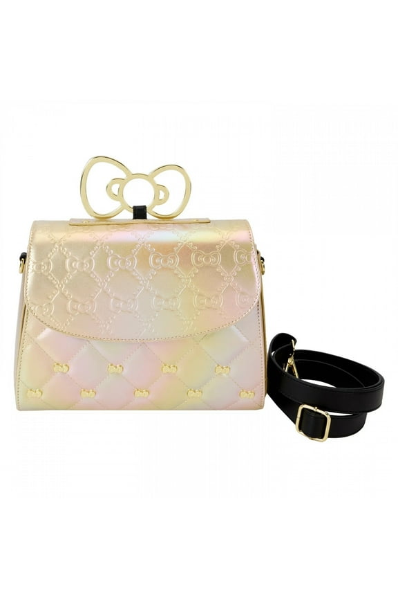 880768 Hello Kitty 50th Anniversary Golden Bows Crossbody Bag by Loungefly