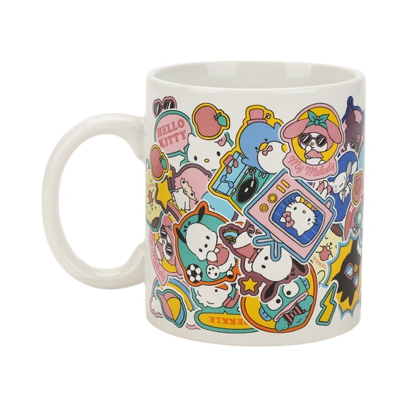 Hello Kitty & Friends Character Sticker Collage 16 Oz. Ceramic Mug