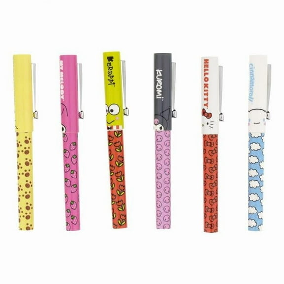 Hello Kitty 886107 Hello Kitty & Friends Sanrio Pen Set - Black - Pack of 6