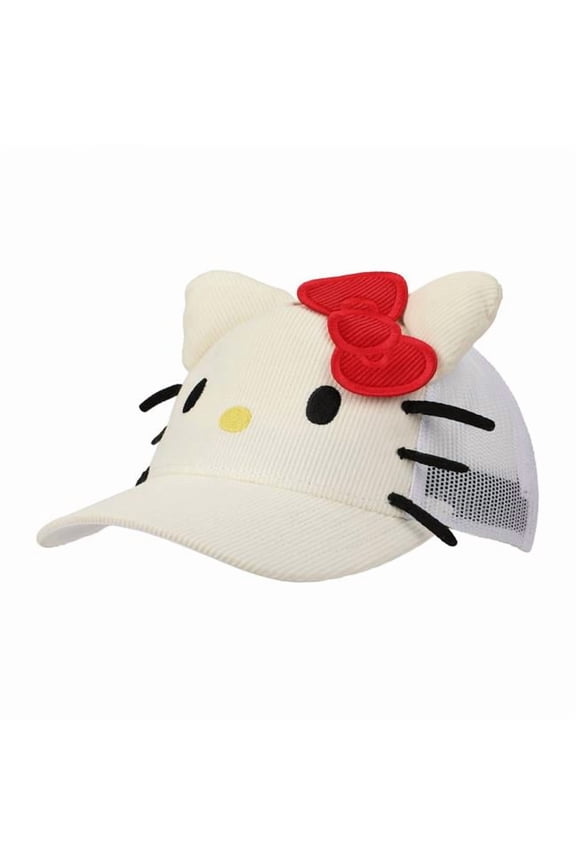 888265 Hello Kitty Corduroy Big Face Snapback Hat