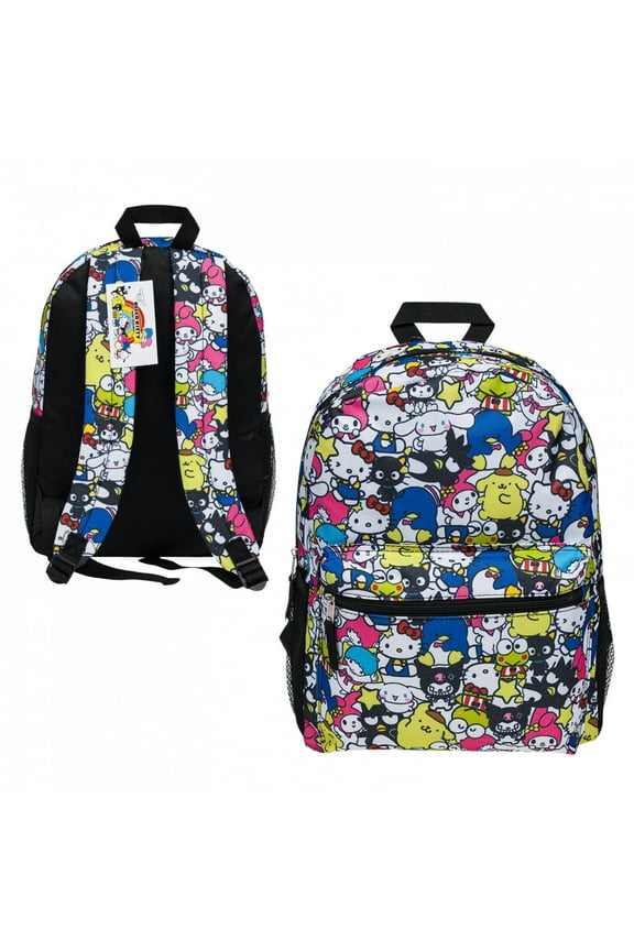 888922 16 in. Hello Kitty & Friends Collage Backpack - Multi Color