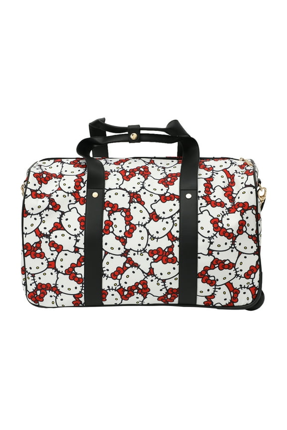 Hello Kitty AOP 17-Inch Wheeled Duffle Bag - Officially Licensed Travel Companion