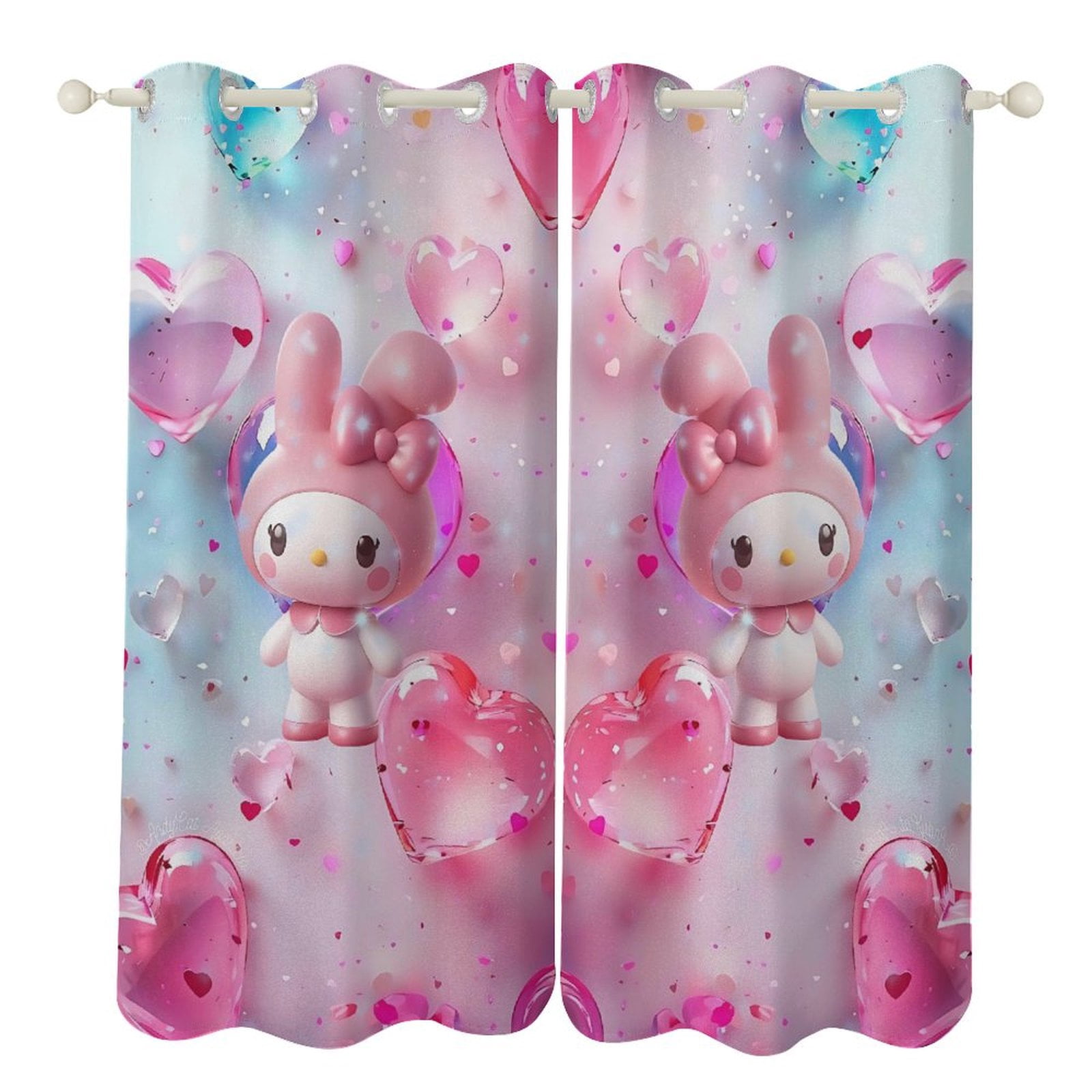Hello Kitty Adita Y My Melody Curtains,Blackout Curtains for Bedroom,2 ...