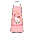 thumbnail image 1 of Hello Kitty Adjustable Bib Aprons, Waterdrop Resistant Apron with 2 Pockets for Kitchen Cooking Restaurant BBQ Painting Crafting, 1 of 7