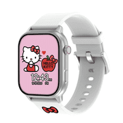 Hello Kitty iTime Digital Adult 46mm Smart Watch with White and Black Interchangeable Silicone Straps