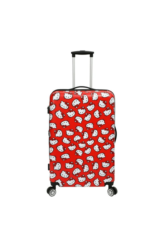Hello Kitty All-Over Print 28" Suitcase With 360-Degree Wheels And Retractable Handle