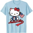 thumbnail image 1 of Hello Kitty American Flag DTG Print Unisex T-Shirt, 1 of 5