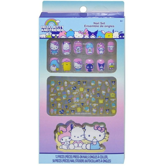 Hello Kitty And Friends - 12 Pc Press On Nails Party Pack