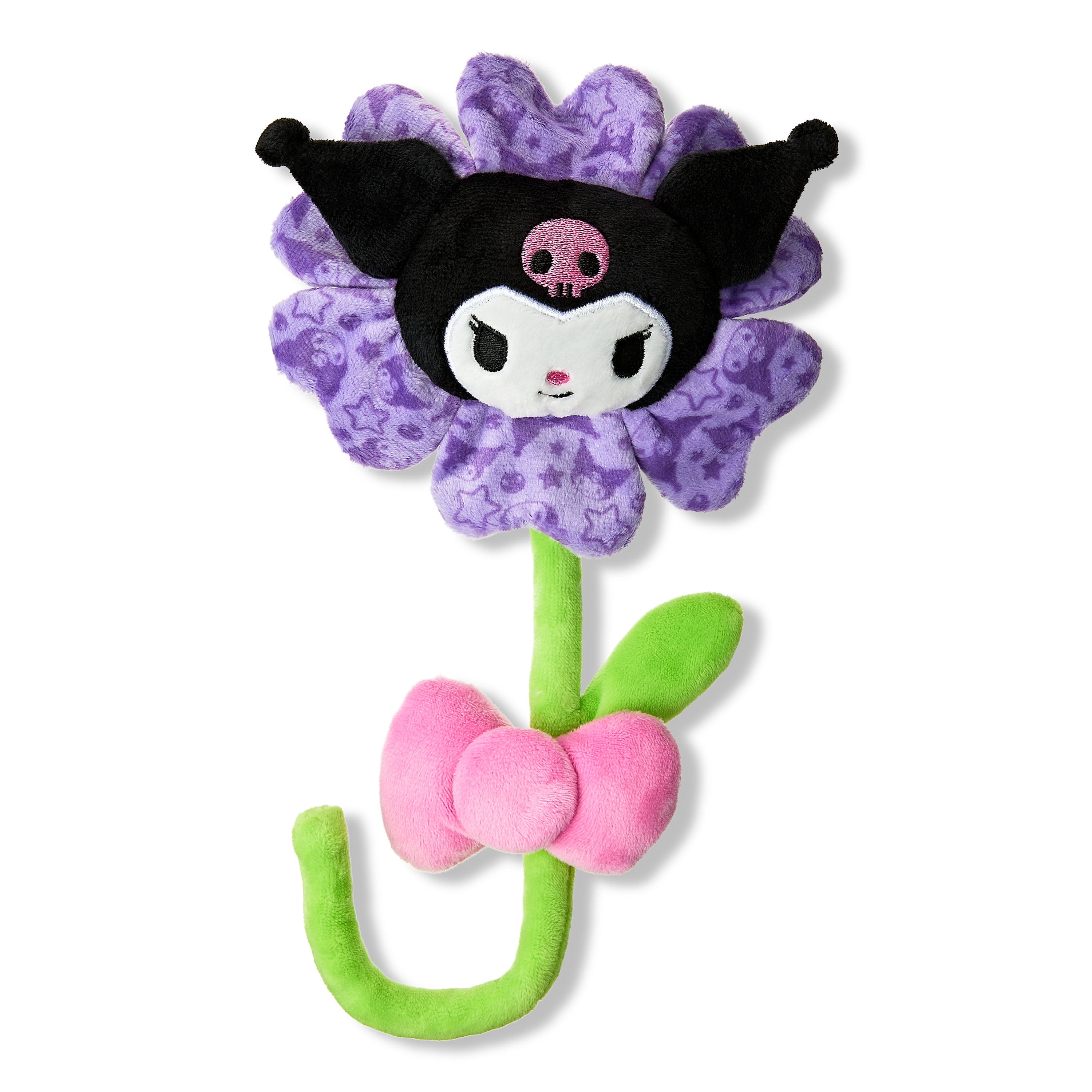 Hello Kitty And Friends 14-inch Kuromi Purple Plush Valentine Flower with a Bendable Stem