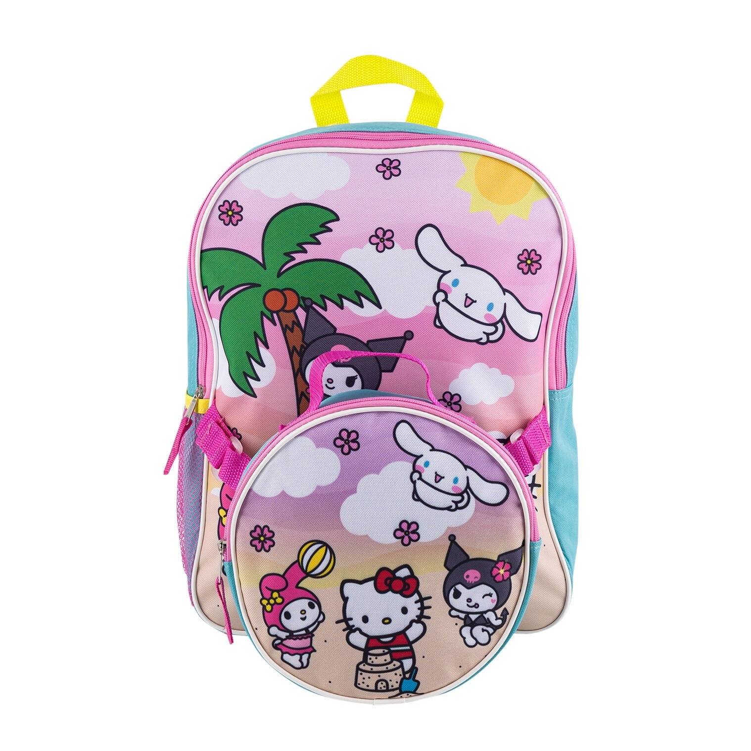 Hello Kitty And Friends Backpack And Detachable Lunchbox - 15" - Beach - Adjustable Straps