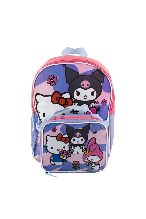 And Friends Backpack And Detachable Lunchbox - 15" - Flowers - Adjustable Straps