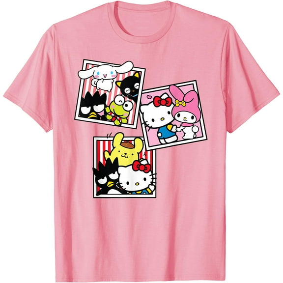Hello Kitty And Friends Photo Booth Fun DTG Print Unisex T-Shirt